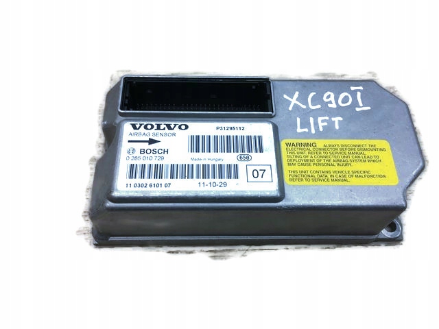 VOLVO XC90 LIFT MODUŁ SENSOR PODUSZEK AIRBAG 31295112